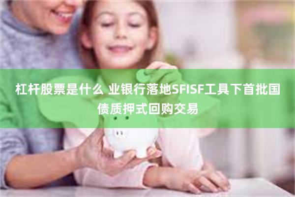 杠杆股票是什么 业银行落地SFISF工具下首批国债质押式回购交易