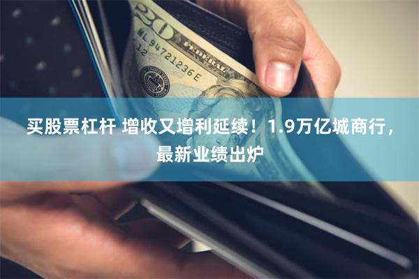 买股票杠杆 增收又增利延续！1.9万亿城商行，最新业绩出炉